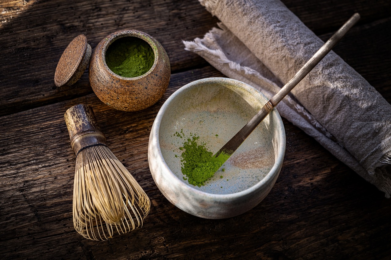 Matcha v podobe prášku